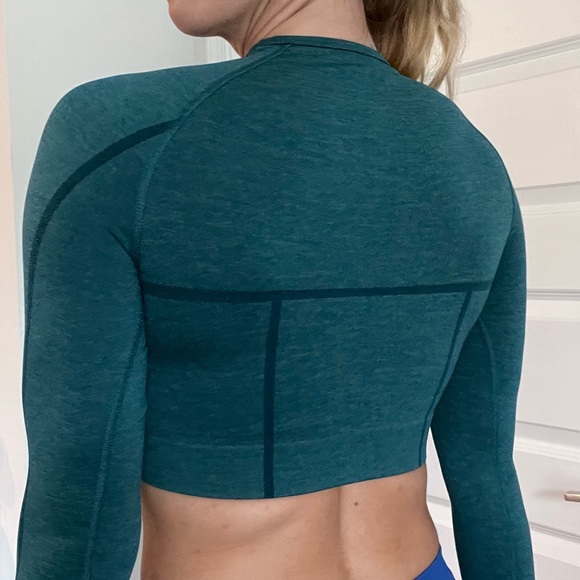 Green Fitted Long Sleeve (Dark Green) - Picture 3 of 3